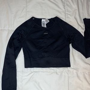 gymshark long sleeve cropped workout top